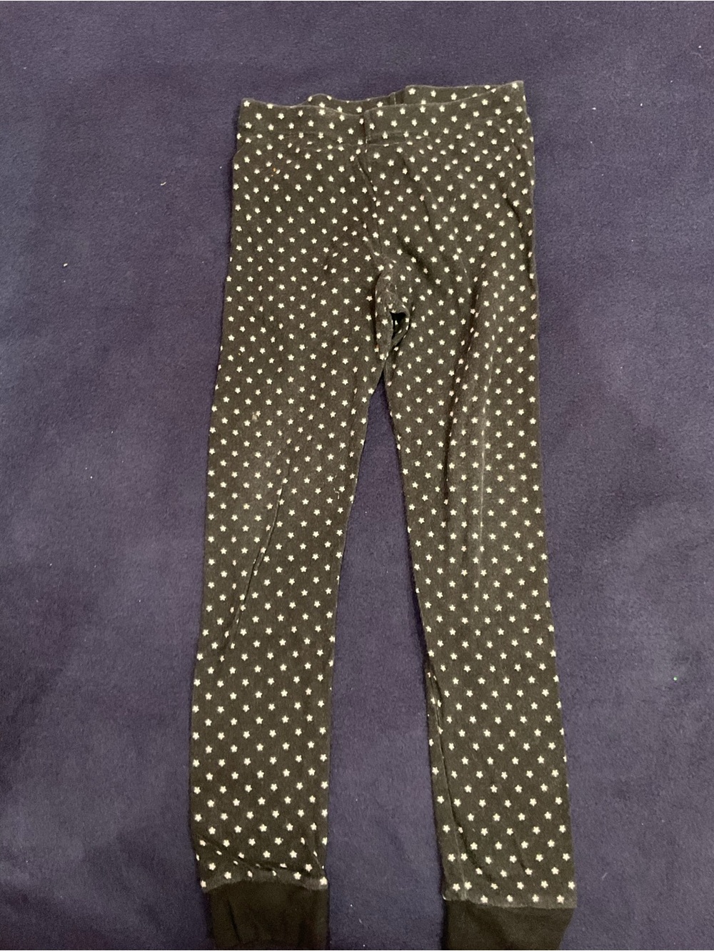 Girls Black & White Star Pajama Pants Size 8